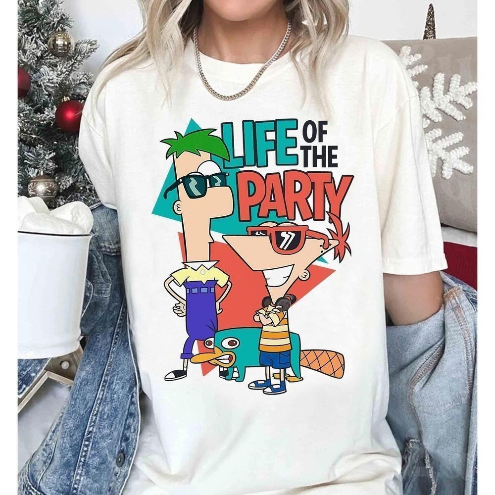 Phineas And Ferb Life Of The Party Cartoon Fan Group TShirt